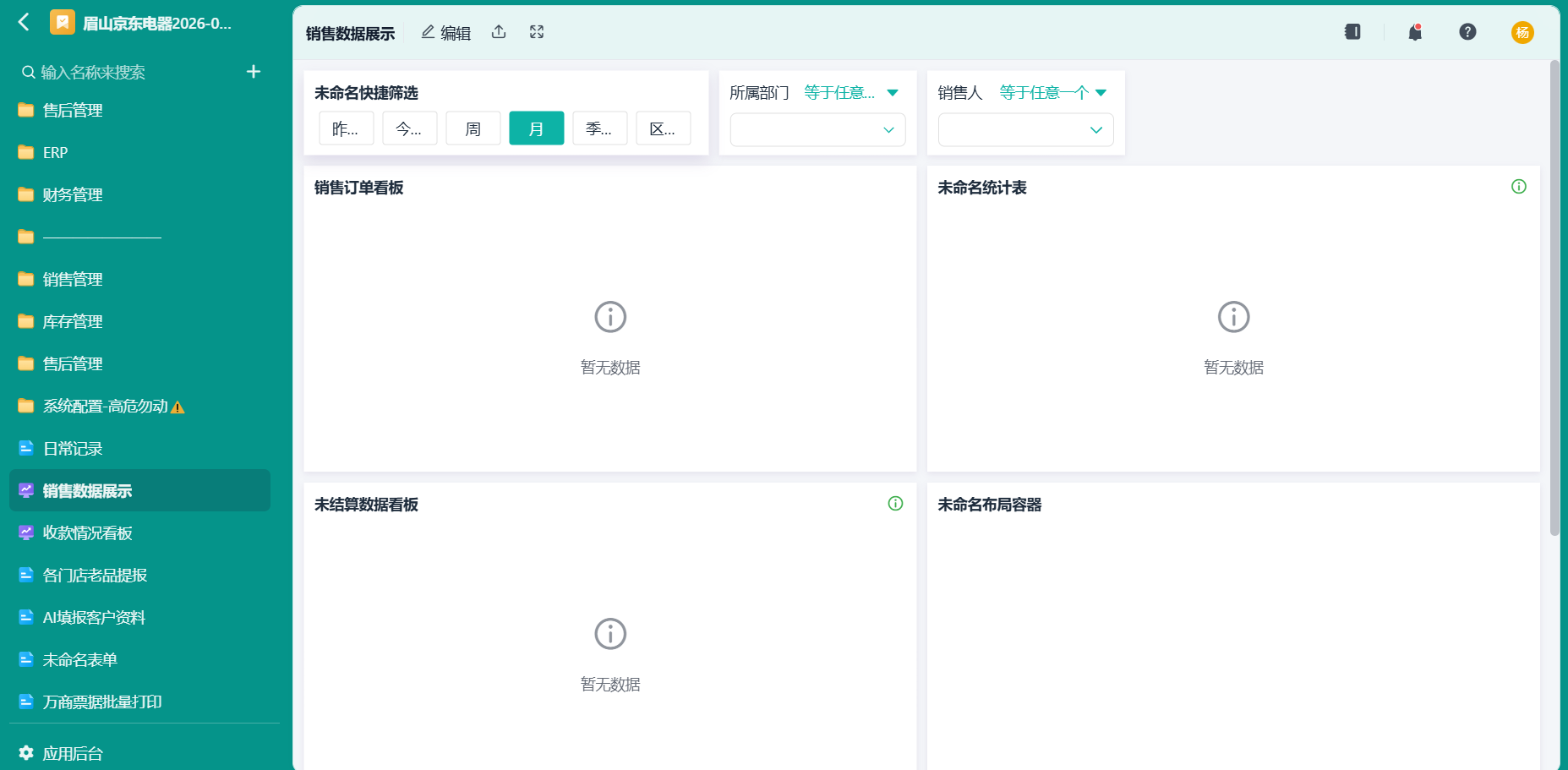 销售数据展示